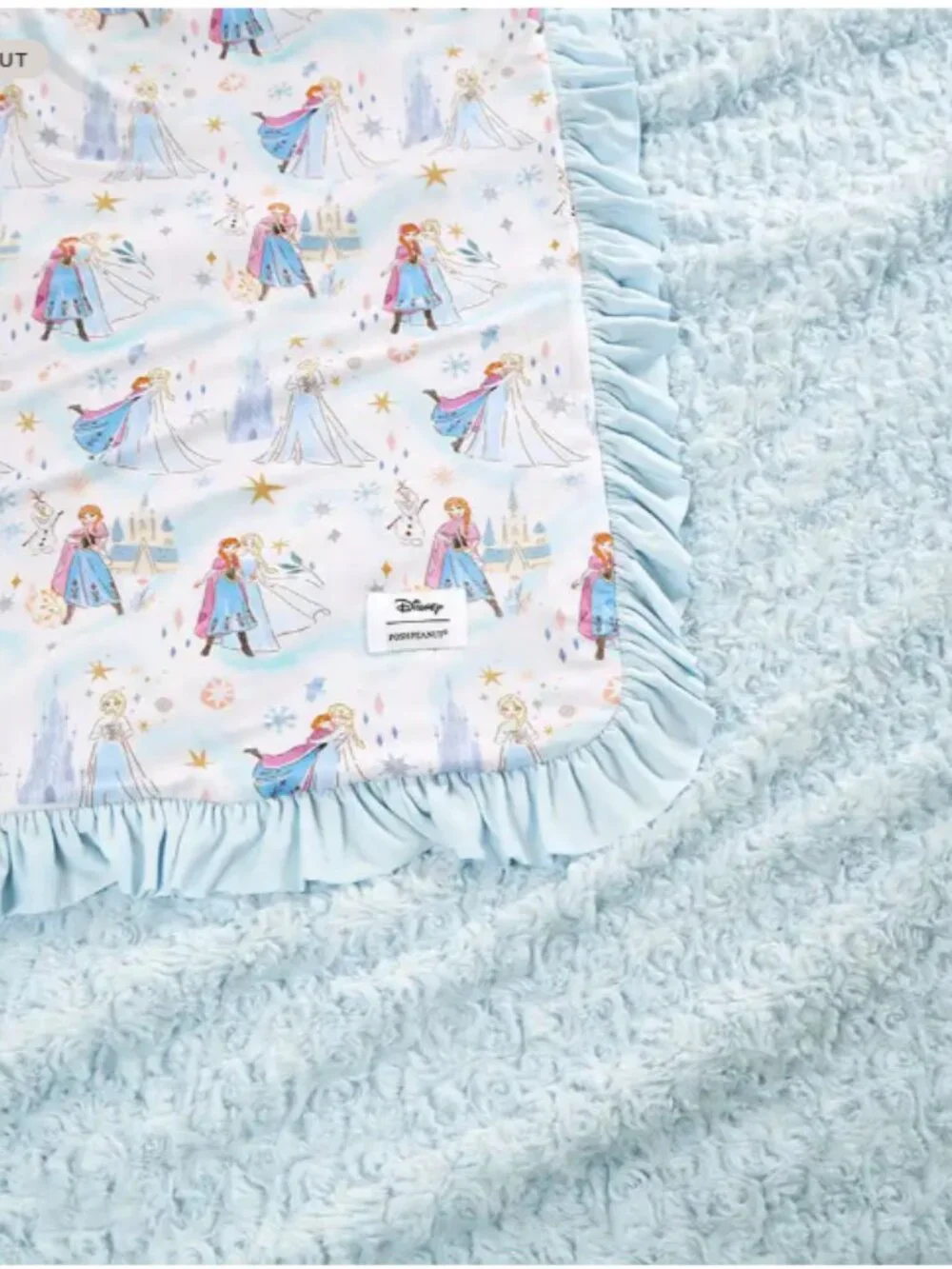Posh Peanut Frozen Minky Ruffled Luxe Patoo® Blanket